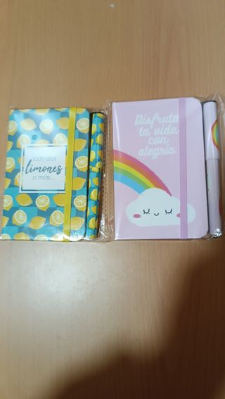 Libretas con bolígrafo