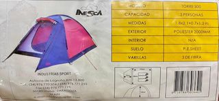 Tienda campaña Inesca Torre 300 3 personas