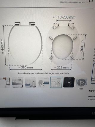 Asiento de inodoro de madera con cierre 