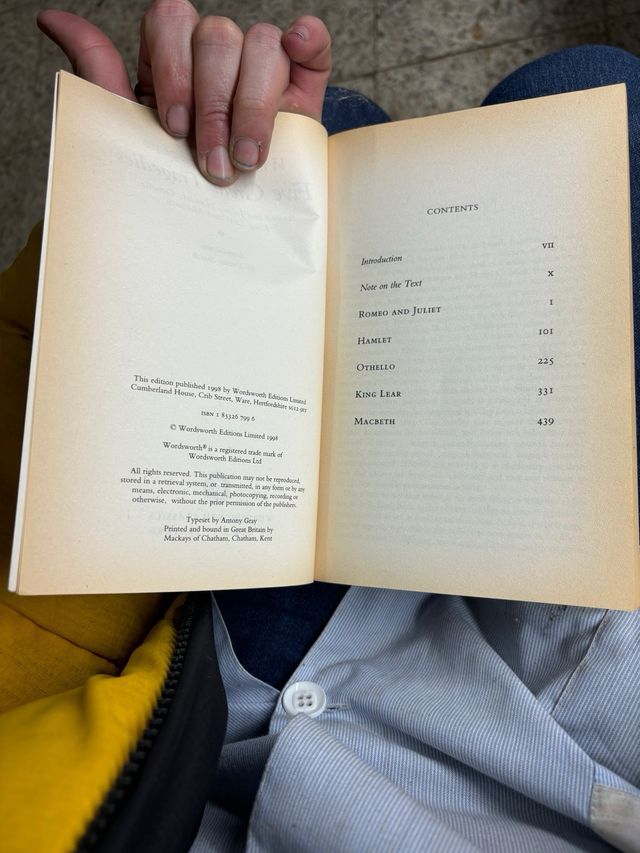 Five Great Tragedies Romeo and Juliet Hamlet Ot