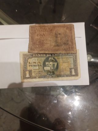 Dos billetes de peseta