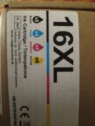 20 cartuchos 16XL de tinta impresora