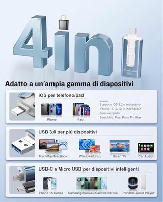 Chiavetta USB 256GB per iphone