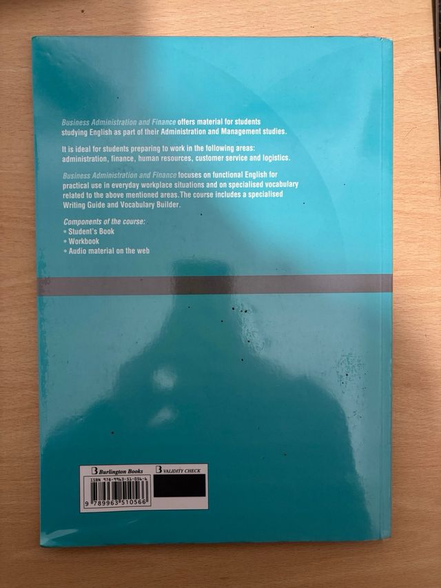 BUSINESS ADMINISTRATION FINANCE WB Burlington Book