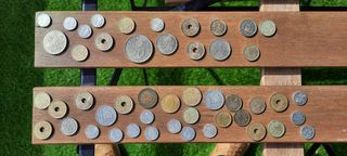 Lote de 48 monedas antiguas pesetas