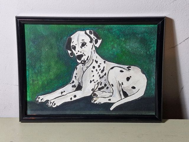 Acuarela. Perro Dálmata