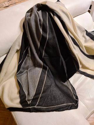 PASMINA GRANDE EN 3 COLORES, GRIS, NEGRO Y BEIGE 