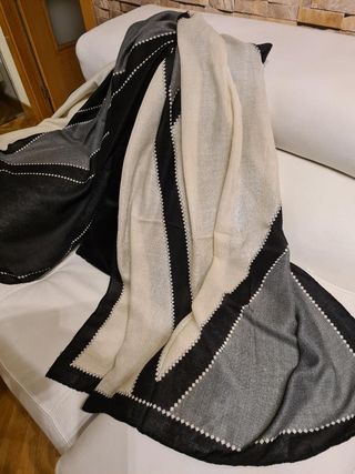 PASMINA GRANDE EN 3 COLORES, GRIS, NEGRO Y BEIGE 