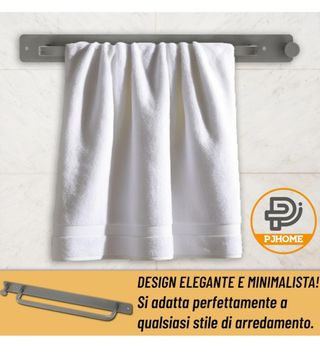 Porta asciugamani Inox bagno adesivo