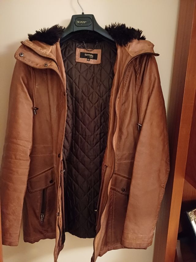 Chaquetón mujer piel sintética