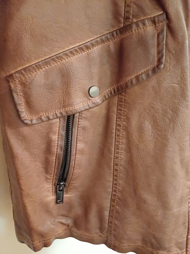 Chaquetón mujer piel sintética