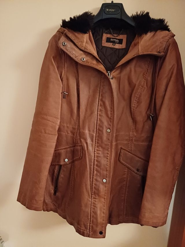 Chaquetón mujer piel sintética