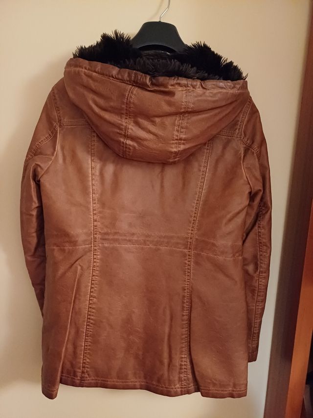 Chaquetón mujer piel sintética