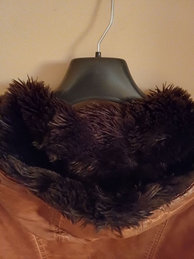 Chaquetón mujer piel sintética