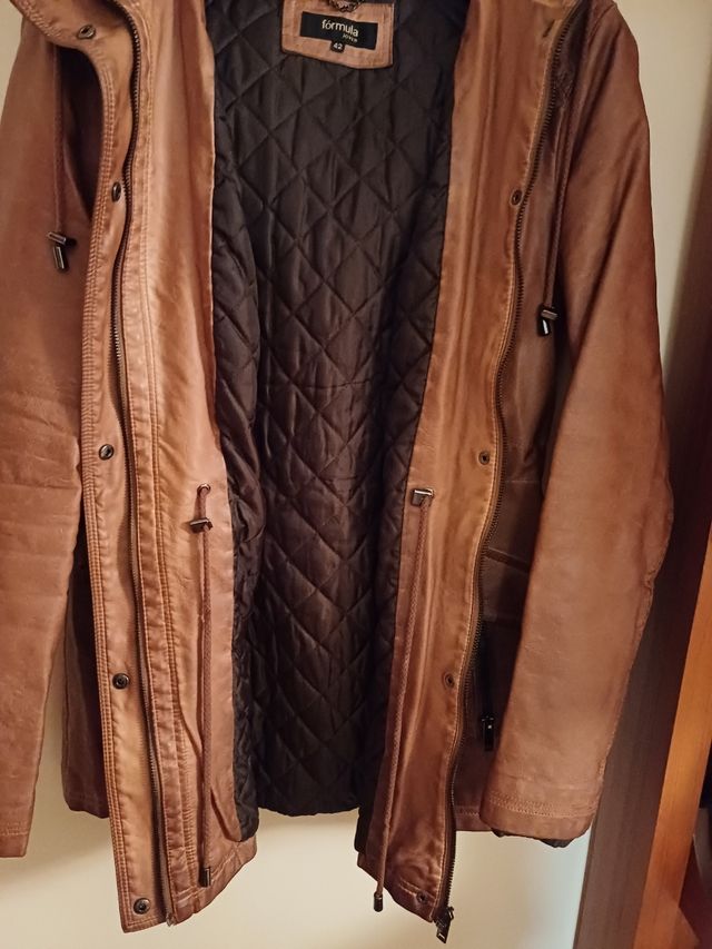 Chaquetón mujer piel sintética