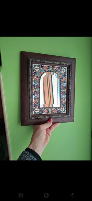 Vintage legno ceramica 