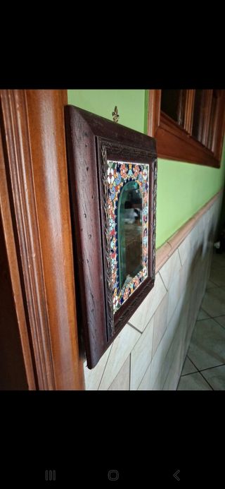 Vintage legno ceramica 