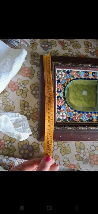 Vintage legno ceramica 