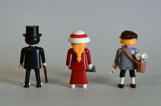 Playmobil Victorianos Con Vendedor Periodicos