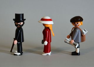 Playmobil Victorianos Con Vendedor Periodicos