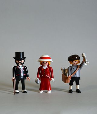 Playmobil Victorianos Con Vendedor Periodicos