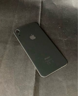 TAPA IPHONE XR NEGRO CRISTAL TRASERO