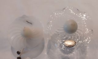 Portacandele in vetro di Murano.