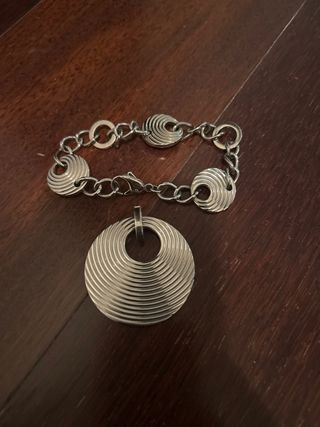 Lotus conjunto de pulsera y colgante