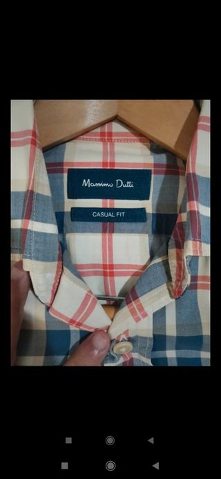 Camisa hombre cuadros Máximo Dutti 