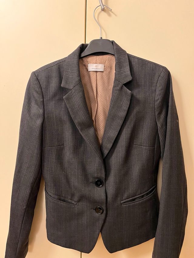 Blazer grigio simil gessato Rinascimento