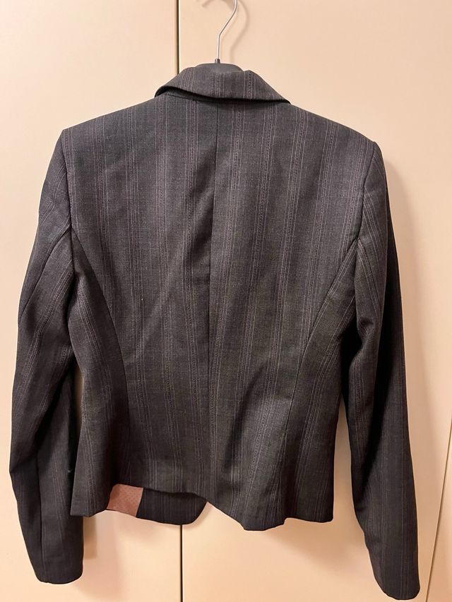 Blazer grigio simil gessato Rinascimento