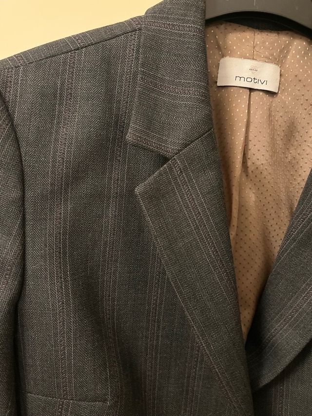 Blazer grigio simil gessato Rinascimento