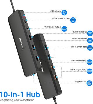 WAVLINK Estación acoplamiento para laptop