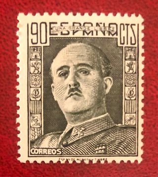 Sello General Franco Post Guerra Civil