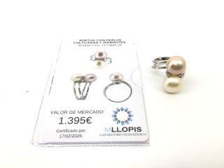 anillo oro 18k con piedra con perla