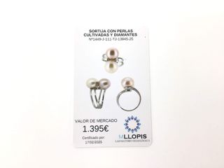 anillo oro 18k con piedra con perla