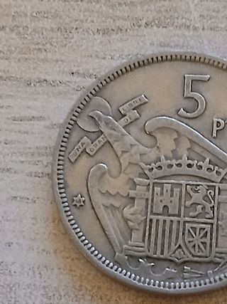 Moneda 5 pesetas 1957