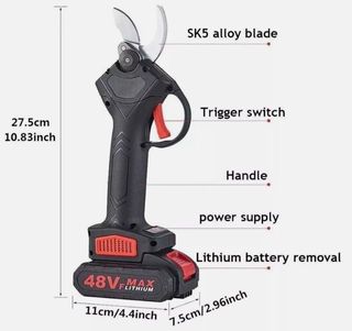 Forbice Elettrica con 2 Batteria Giardino Potatura