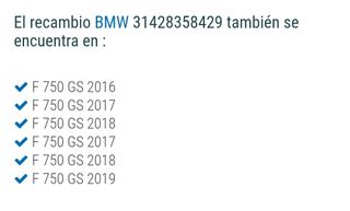Tubos de horquillas BMW F750GS