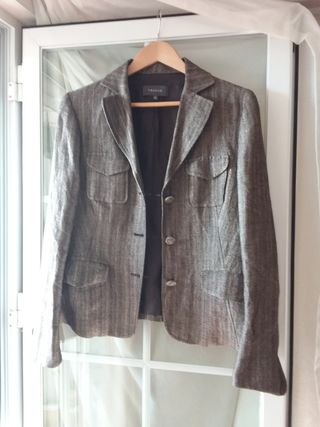 Chaqueta mujer ligera lino, lana, Trucco T.42 apro