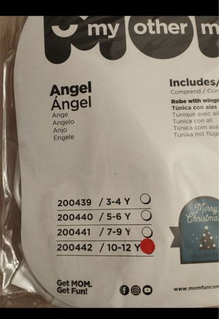 Disfraz de Angel niño/a 10/12 años