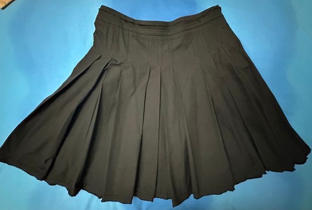 Gonna a pieghe sfoderata in cotone