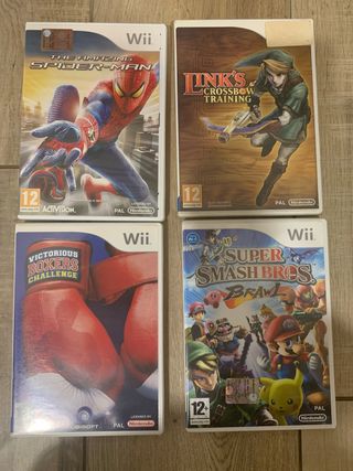 Lotto giochi WII con Spider Man e Super Smash Bros