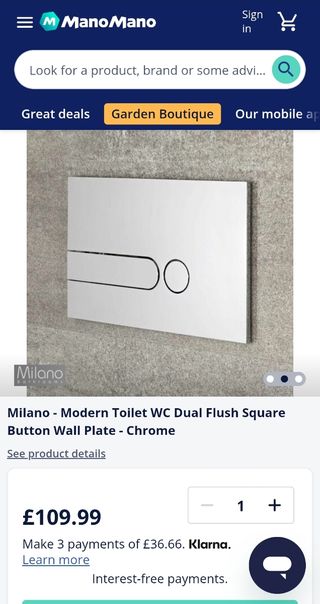 PULSADOR INODORO MILANO BCTFP002CH CROMO