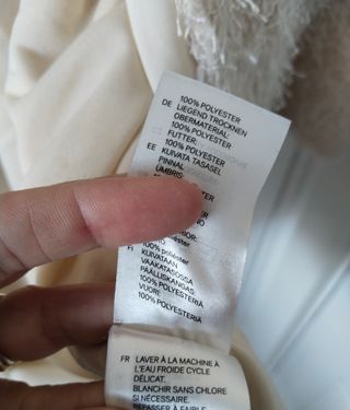 Cárdigan de pelo blanco