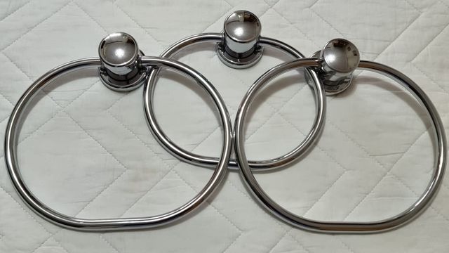 Juego de 3 toalleros de acero inoxidable