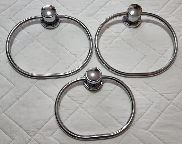 Juego de 3 toalleros de acero inoxidable