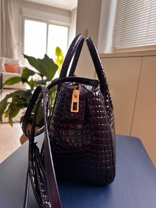 Bolso Bimba y Lola tipo cocodrilo