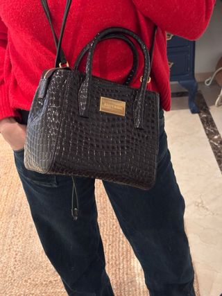 Bolso Bimba y Lola tipo cocodrilo