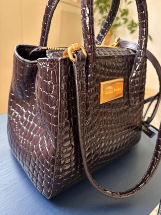 Bolso Bimba y Lola tipo cocodrilo